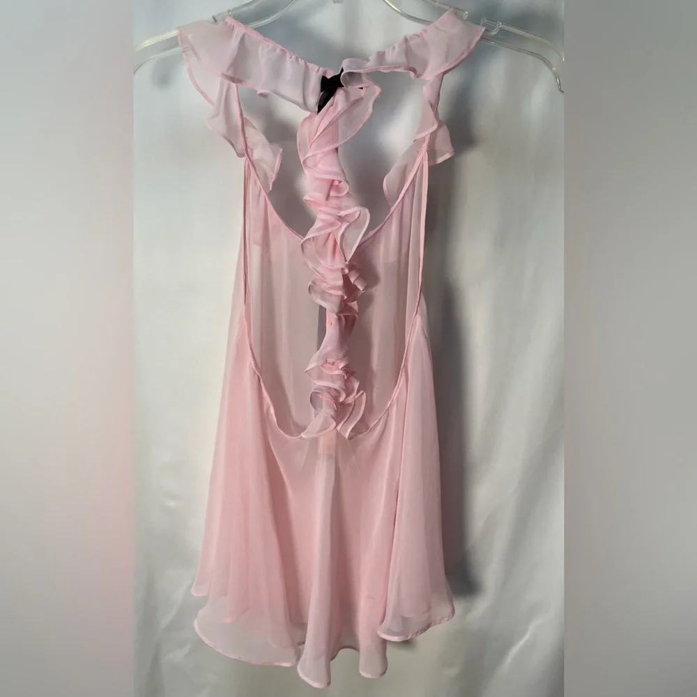 Victoria's Secret Pink Sheer Garment with Black Detail - Picture 2 of 4